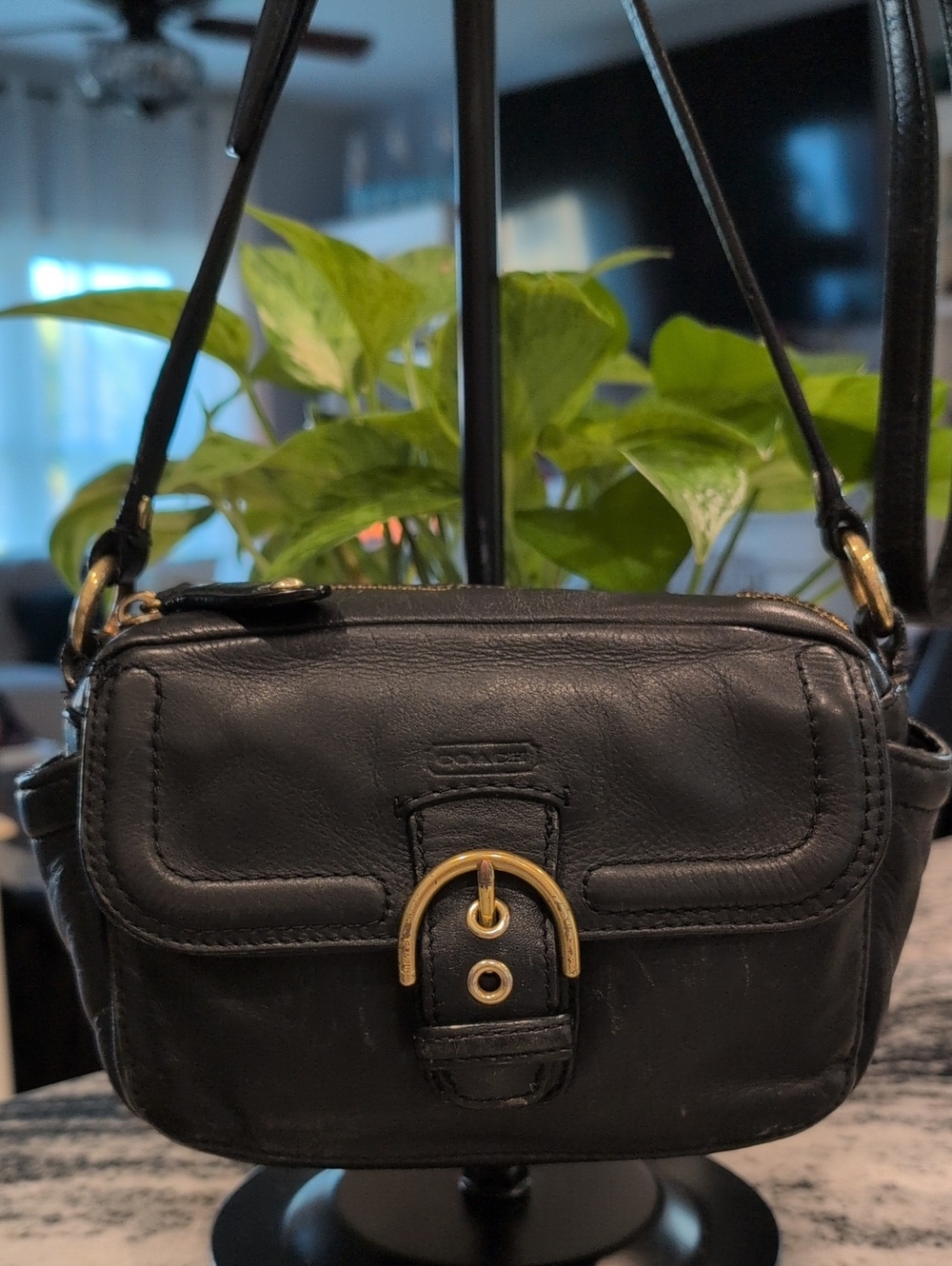 Coach Campbell Snooth Leather Camera Crossbody Bag